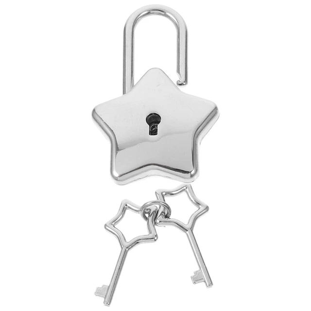 DECORATIVE LOCK DIARY Lock Star Shaped Lock DIY Padlock Metal Padlock