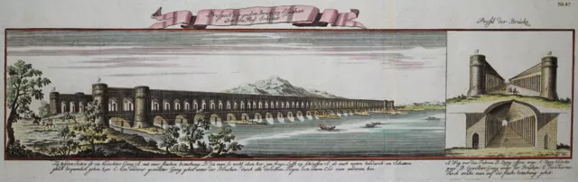 Isfahan - Esphahan - Prospect El Puente Para Isfahán - Esturión 1730 -rares