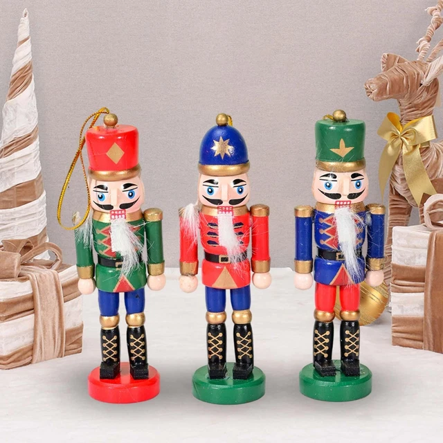 Poupées Russes Casse-Noisette - Set De 5 Figurines Bois - Matriochka Empilable - Déco Noël - Cadeau