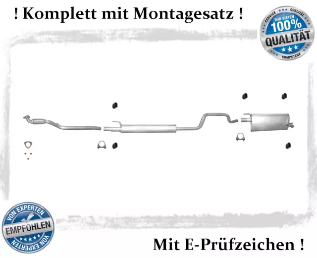 Auspuffanlage für Opel Meriva A 1.6 77KW Auspuff Flexrohr Montagesatz ab Kat