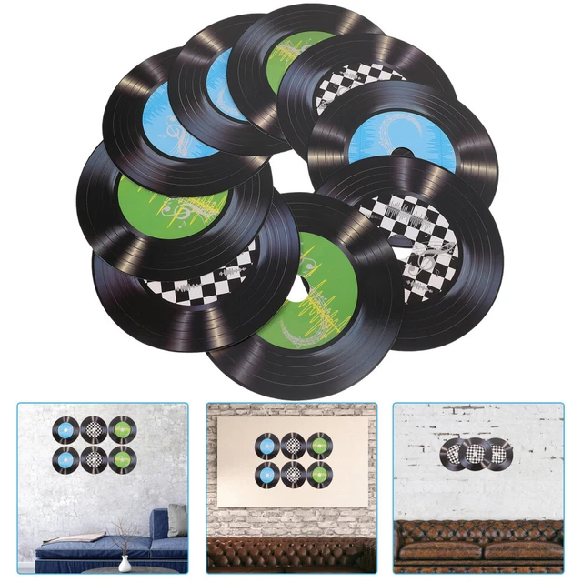 9 Pcs Record Disc Vinyl Records Room Decor Decors Personality Prom