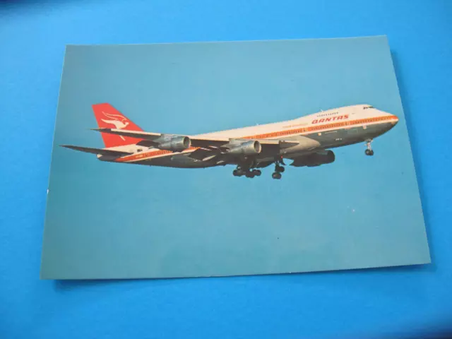 Qantas Airways Boeing 747 238B VH-EBK Airplane Postcard