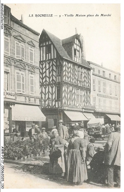 Carte Postale Ancienne La Rochelle - Le Marché, Vue Vintage