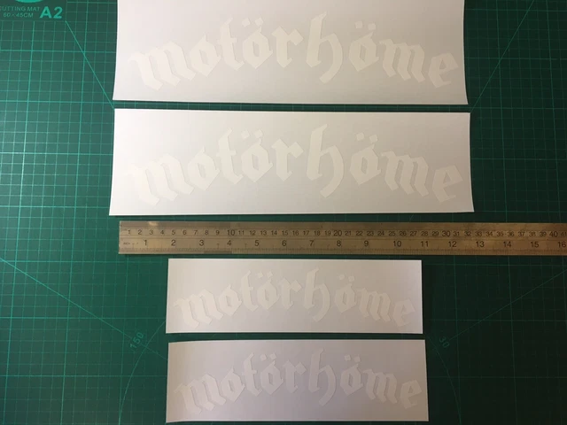 (X4) MOTORHOME MOTORHEAD Stickers Set Decals Caravan Camper Car Van ...