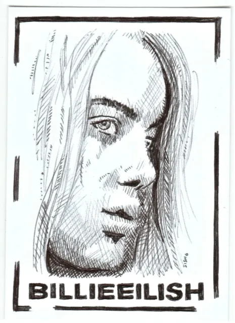 Billie Eilish Pencil Portrait  Art Starts
