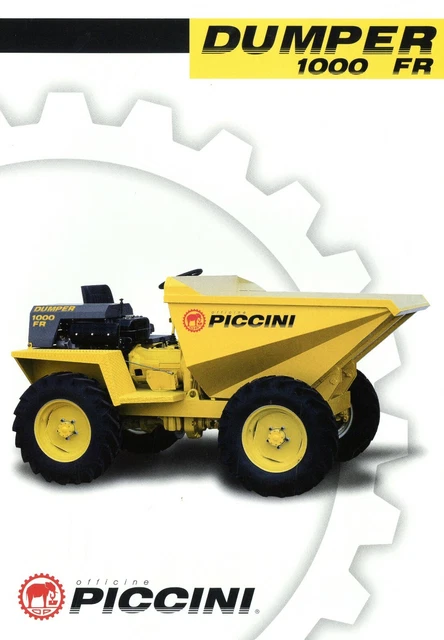 Piccini Dumper 1000 FR Prospekt 2001 I GB F ES brochure prospectus catalog