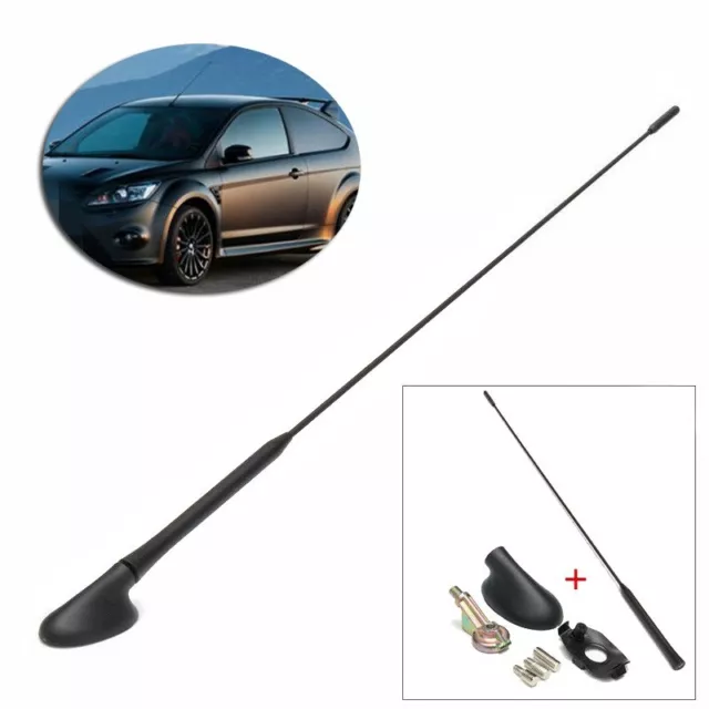 Antenne Für Ford Focus 2000-2007 Mast Schwarz Mit Base Kit Auto Aerial Car Roof