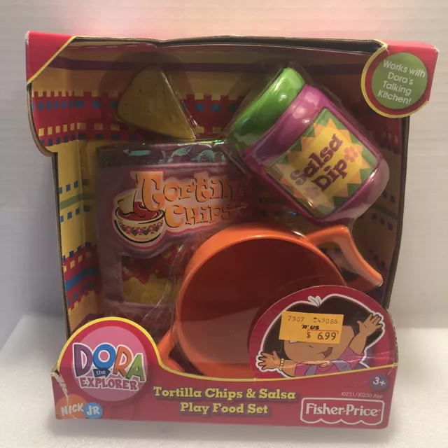 NIB DORA the EXPLORER Kitchen Play FOOD Set TORTILLA CHIPS & SALSA NEW 2005! NIB DORA the EXPLORER Kitchen Play FOOD Set TORTILLA CHIPS & SALSA NEW 2005!