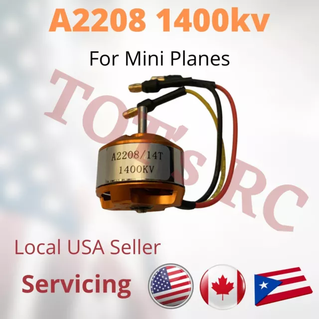 A2208 1100kv 1400kv 1800kv 2600kv Outrunner Brushless Motor Airplane drone FPV 3