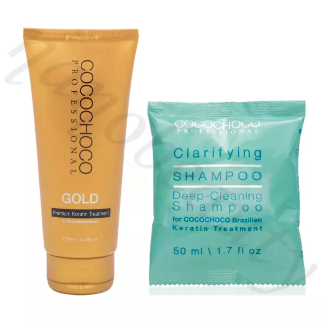Cocochoco Gold Brazilian Keratin Treatment Blow Dry Hair Straightening 150ml Kit