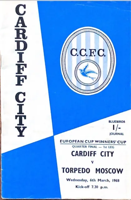 Cardiff City v Torpedo Moscow, 1967/68 European Cup Winners Cup - 6th March 1968
