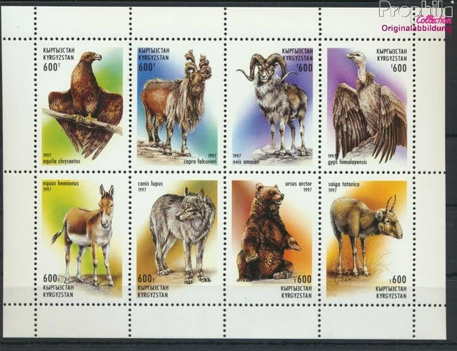 Briefmarken Kirgisistan 1997 Mi 124-131 Kleinbogen (kompl.Ausg.) postfrisc(95920