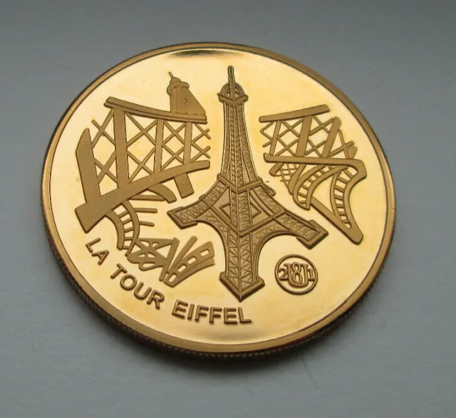 La Tour Eiffel 2U8h Medallie Monnaie de Paris Les Monuments de France RAR