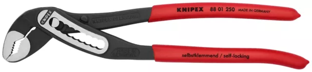 Knipex Alligator Water Pump Pliers 88-01-250 Plastic Grip 10" 250mm