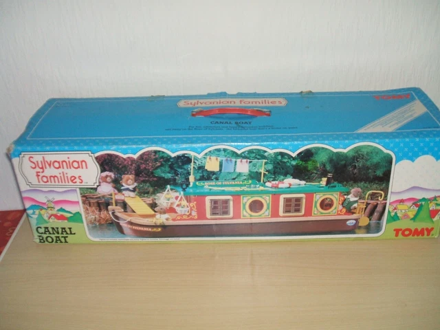Sylvanian Families Rose Canel Boat Boxed With Crew & Extras Tomy Vintage