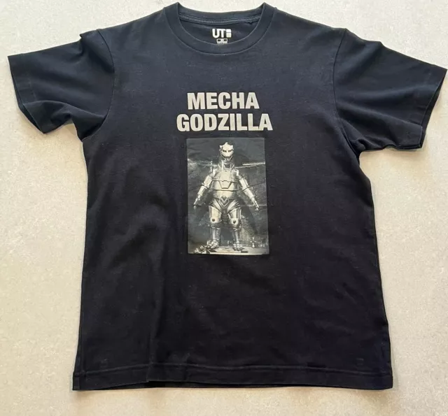 Uniqlo UT Mecha Godzilla Black 2-Sided Print Men’s T-Shirt - Sz XS