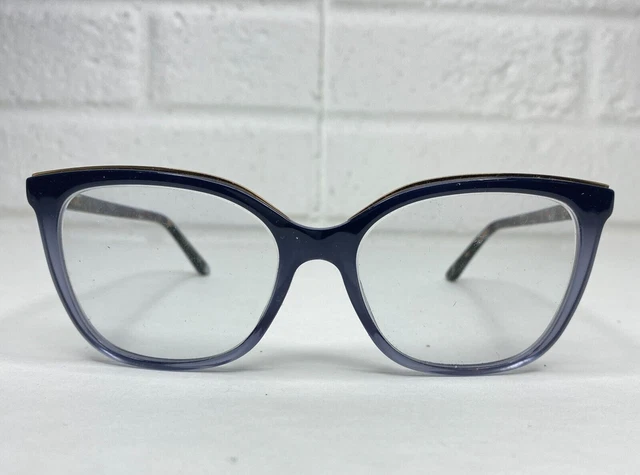 Christian Dior Eyeglasses Frames Blue Brown Womens Square Cat Eye 52-16 18395