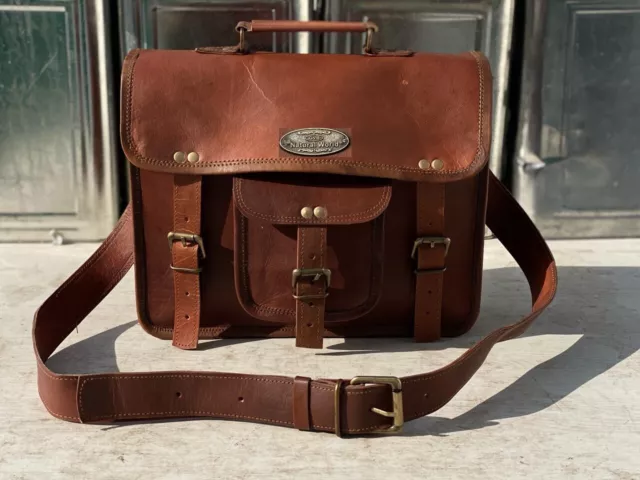 Fino A 18 " Donna Tracolla IN Pelle Borsa Borsetta Laptop Messenger Utile Regalo