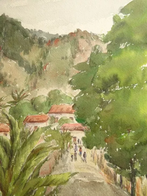 Clara S. THORWARD (American 1887-1969 DESSIN AQUARELLE SAN SALVADOR AMERIQUE SUD 3