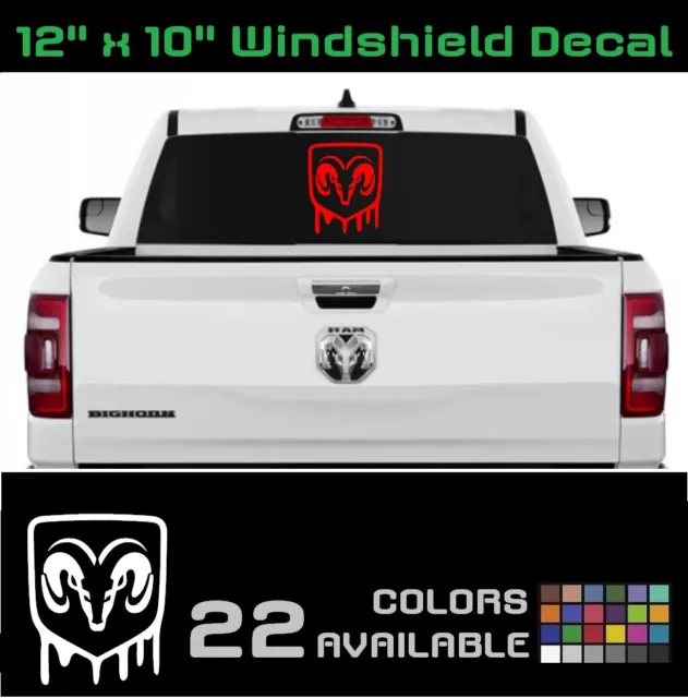 DODGE RAM 1500 2500 3500 Windshield TRUCK  Drip Sport logo  Decal Sticker