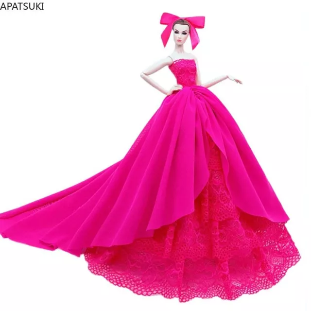 Red Fashion Doll Clothes For 11.5" Doll Wedding Dress Party Gown 1/6 Kid Toys