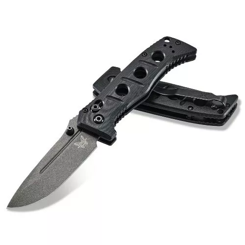 Benchmade Mini Adamas Folding Knife Folder CPM CruWear G10 Black - 273GY-1