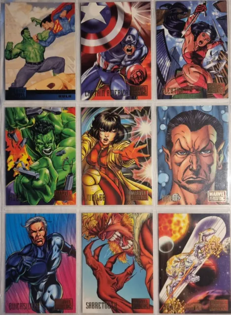 1995 Fleer/SkyBox : DC versus Marvel Full Base Set - Including Extras