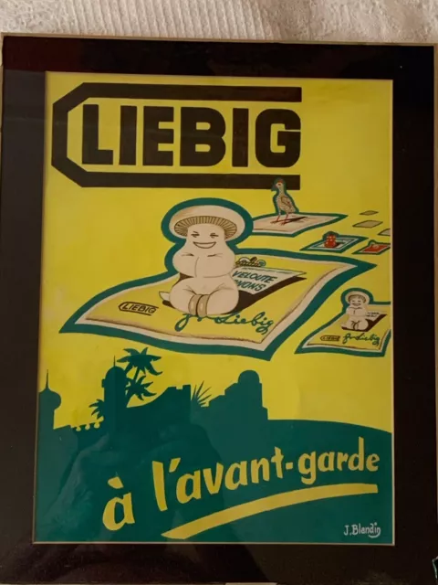 Affiche Pub Liebig  J,Blandin Signée 35,5 X 29