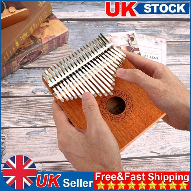 Mahogany 21 Key Kalimba Thumb Piano Mbira Musical Instrument Gift for Beginners