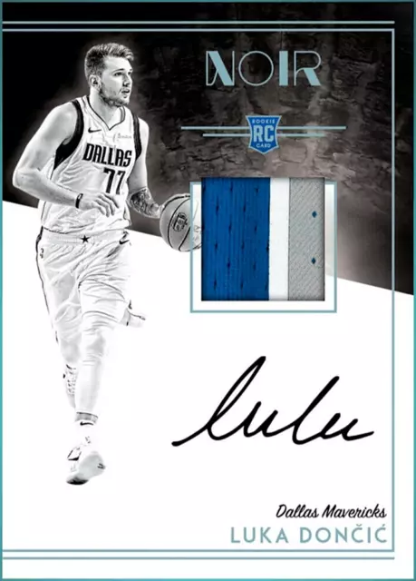 2018 Panini Noir Rookie Patch Autograph RARE - LUKA DONCIC RC RPA Digital Card