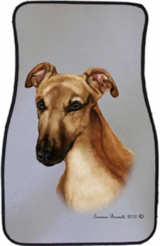 Fawn Greyhound Car Floor Mats Pair (TB) 36218
