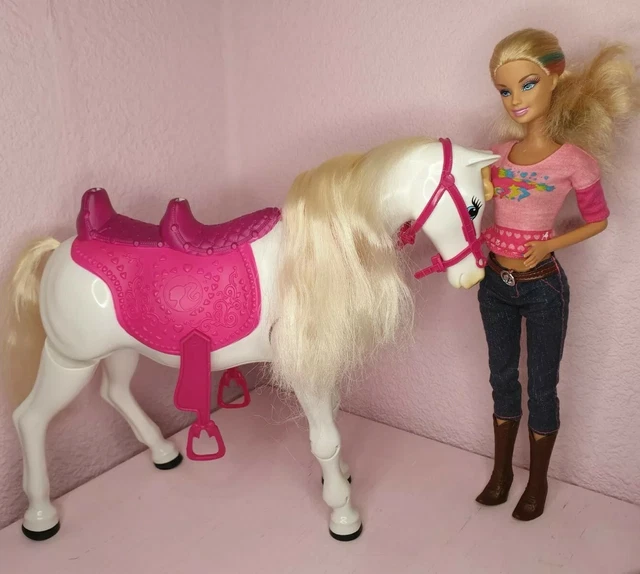 Barbie doll and tawny horse clearance
