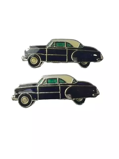 Custom Made Cufflinks Vintage Cars 1951 Chevrolet Chevelle Chevy Coupe White DIY