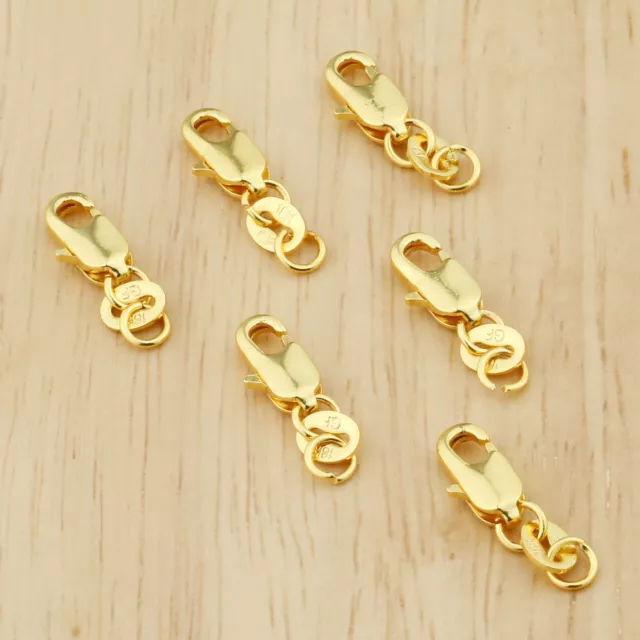 Wholesale 18K Jewelry Findings Yellow Gold Filled Lobster Clasps NEW GIFT
