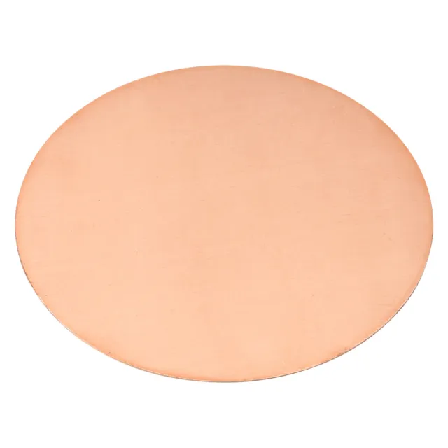 Pure Copper Sheet, 6" x 0.04" 18 Gauge T2 Copper Metal Round Plate