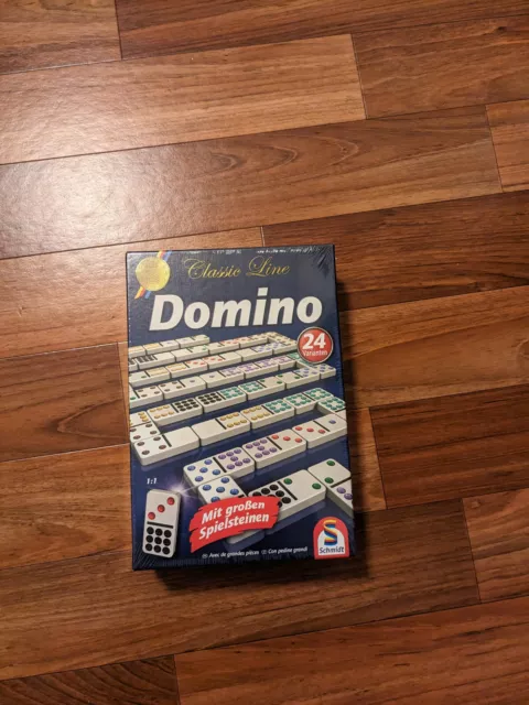 Schmidt Spiele Classic Line, Domino, mit extra großen Spielfiguren Neu