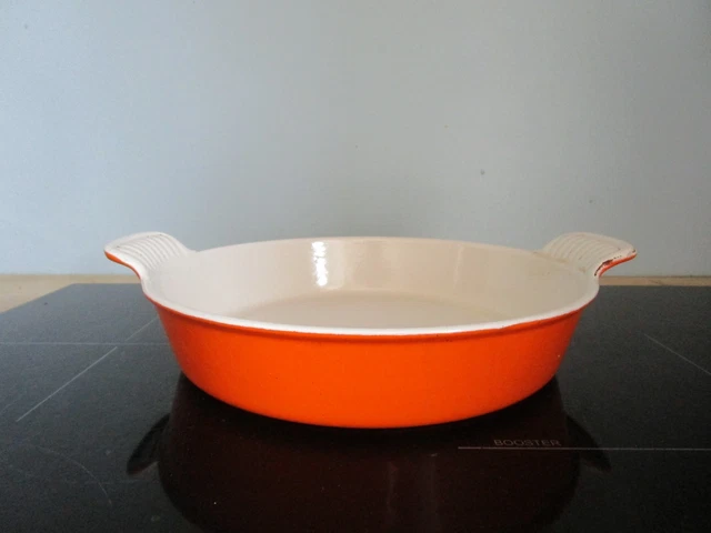 Petit plat ramequin orange en fonte émaillée le creuset 14 à