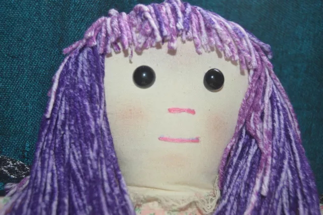 Rag doll Sweetie 20" fully dressed, yarn hair by artist C. Holzmann, FREE SHIP.