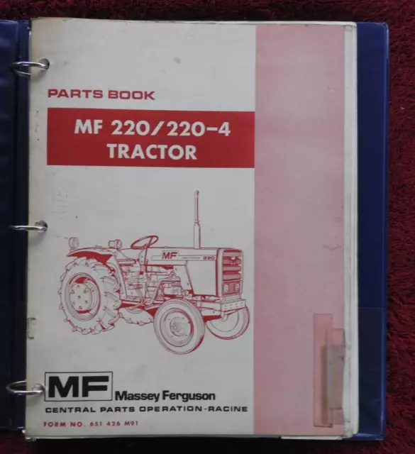 1978-1984 Originale Massey Ferguson Mf 220 2WD & 4WD