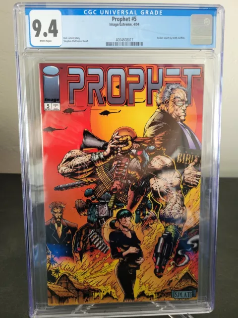 Prophet #5 Cgc 9.4 Graded Rob Liefeld! 1St Stephen Platt Image Comics Cover+Art