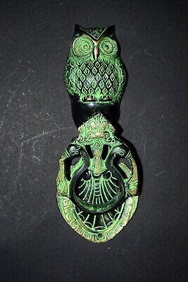 Brass Nocturnal Door Bell Owl Shape Door Knocker Yali With Peacock Design EK464