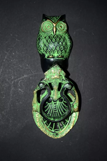 Brass Nocturnal Door Bell Owl Shape door Knocker Yali With Peacock Design EK464