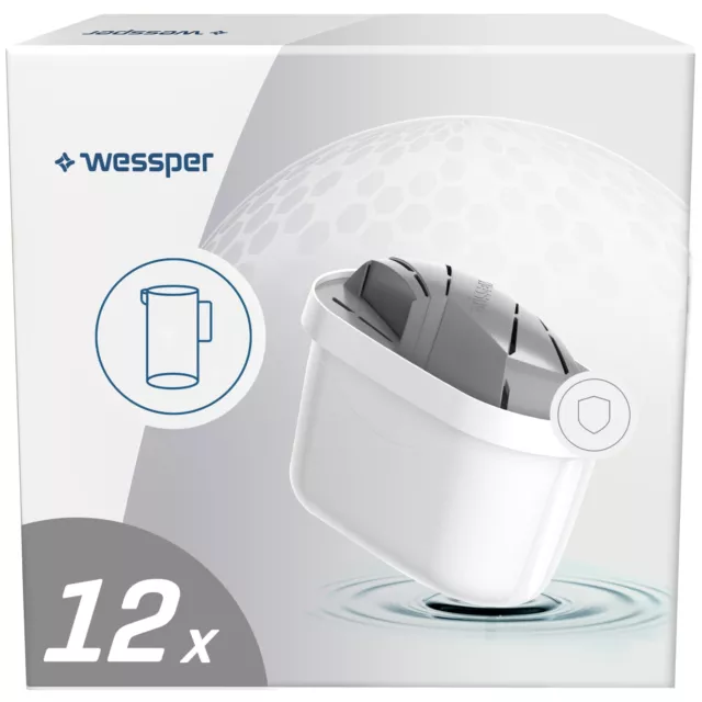 Wessper Filtre à eau pour Carafe Filtrante Cartouches filtrantes réduisent l'...