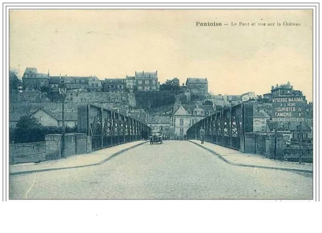 95.Pontoise.le Pont Et Vue Sur Le Chateau