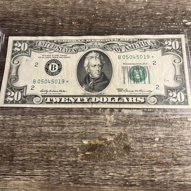 1969 STAR NOTE $20 Federal reserve note , New York  XF grade