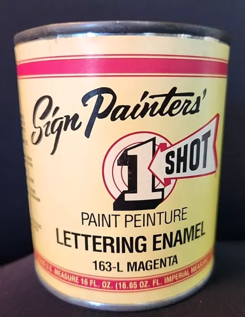 1 Shot Paint Lettering Enamel Pinstriping 163-L MAGENTA 1 Pint One Shot