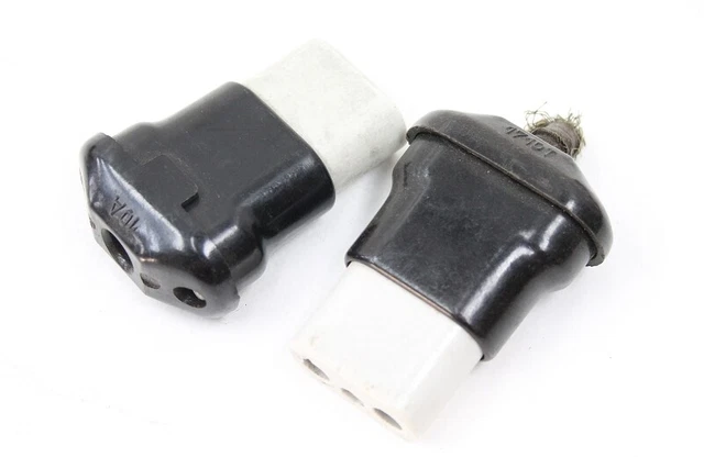 DDR Gerätestecker Für Steckdose Stecker Vintage 10A 16A 250V Weiß