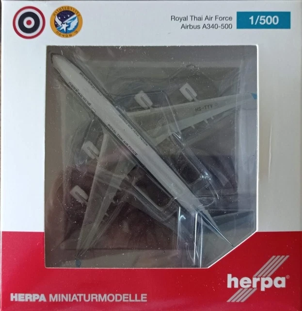 Modèle Réduit Avion Herpa 1/500 – Air Asia X A340-300 Raiders (TRÈS RARE)