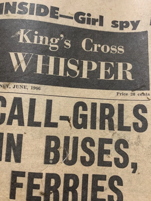 KINGS CROSS WHISPER Adult Newspaper June 1966 Damaged $49.95