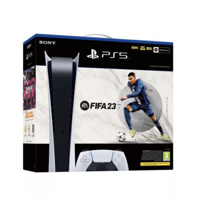 SONY PS5 DIGITAL Edition Console EA SPORTS FIFA 23 Bundle White £250.00 PicClick UK